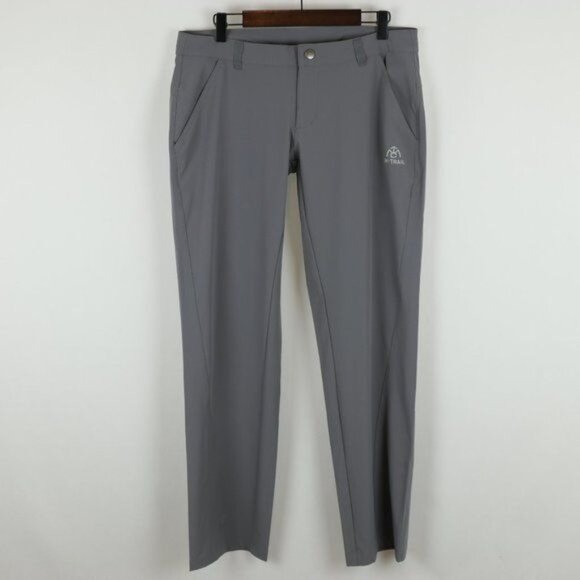 My Trail Women's Medium Gray Rip Stop Mid Rise Quick Dry Boot Cut Trail Pants - Picture 1 of 10